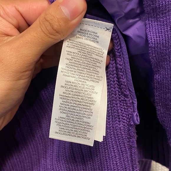 Ralph Lauren Purple Merino Wool Hybrid Wool Funnelneck Jacket - Picture 11 of 11